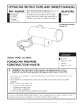 Mr. Heater PA170FAVT Operating instructions