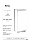 Danby D9504S Owner`s manual