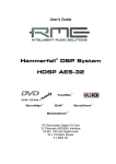 RME Audio Hammerfall HDSP AES-32 User`s guide