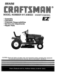 Craftsman EZ3 917.258553 Owner`s manual