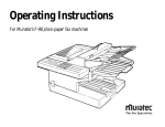 Muratec F-98 Operating instructions