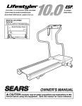 Sears Lifestyler Extend 10.0 Owner`s manual