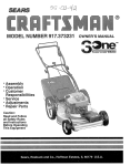 Craftsman 917.373231 Operator`s manual