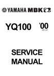 Yamaha MBK YQ100 Service manual