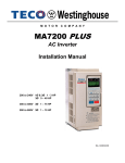 Westinghouse MA7200-2003-N1 Thru MA7200-2040-N1 Installation manual