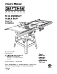 Craftsman 315.228510 Owner`s manual