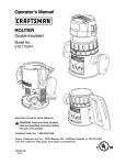 Craftsman 315.175341 Operator`s manual