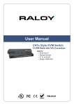 Raloy CATx Style 1U KVM Switch User manual