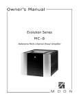 Simaudio MC-8 Owner`s manual