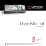 Audiovox XMCommander XM-RVR-FM-001C User manual