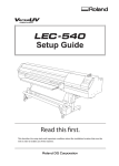 Roland LEC-540 Setup guide