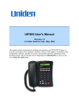 Uniden UIP200 - VoIP Phone User`s manual