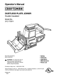 Craftsman 315.175011 Operator`s manual