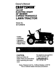 Craftsman 917.270910 Owner`s manual