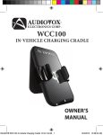 Audiovox WCC100 Owner`s manual