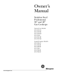 Monogram ZGU36L4R Owner`s manual