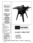 Sears 113.298141 Owner`s manual