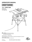 Craftsman 315.349720 Operator`s manual