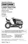 Craftsman 917.28907 Operator`s manual