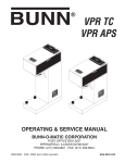 Bunn VPR APS Service manual