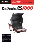 RIDGID SeeSnake CS1000 Operator`s manual