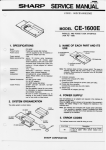 Sharp CE-158 Service manual