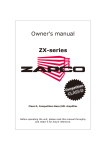 zapco ZX-series Owner`s manual