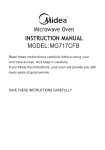 Midea MG717CFB Instruction manual