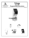 Alarm Lock PDL6100 Programming instructions