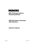 Magni AVM-510A Operator`s manual