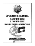 Westerbeke 7.6KW ETD 60HZ Installation manual