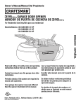 Craftsman 139.53905DM Owner`s manual