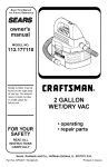 Craftsman 113.177110 Owner`s manual