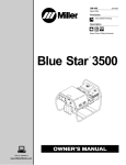 Miller Electric Blue Star 3500 Owner`s manual