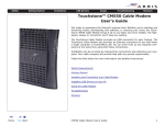 Arris Touchstone CM550 User`s guide