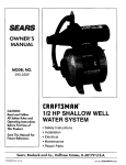 Craftsman 390.2509 Owner`s manual