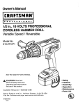 Craftsman 315.271271 Owner`s manual