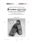 Cobra CP2505 Operating instructions
