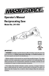 MasterForce 241-0751 Operator`s manual