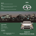 Scion 2005 tC Owner`s manual
