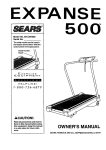 Sears Lifestyler EXPANSE 500 Owner`s manual