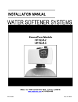 Water HP-Soft-4 Installation manual