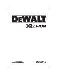 DeWalt DCG412 Technical data