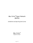 Mac Victor Power MVP-2KS Operating instructions