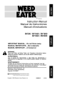 Weed Eater 530088127 Instruction manual