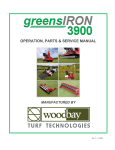 Woodbay GreensIRON 3900 Service manual