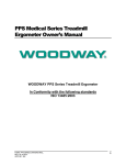 Woodway PPS 70 Owner`s manual