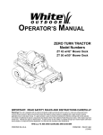 White Outdoor ZT Zero 17 Operator`s manual