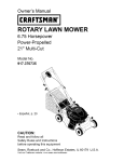 Craftsman 917.370735 Owner`s manual