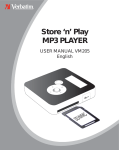 Verbatim Store 'n' Play VM-205 User manual